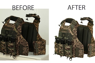 professionally retouch tactical gear and equipment photos