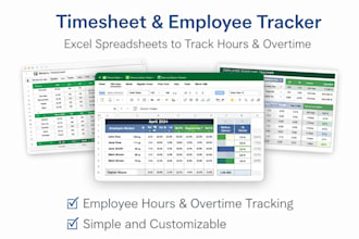 create a custom excel employee hours and overtime tracker