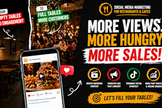 grow your restaurant, cafe, catering business social media accounts organically