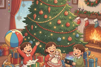 christmas children book illustration, bible illustration