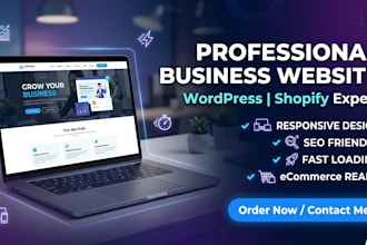 design modern wordpress website for business or ecommerce