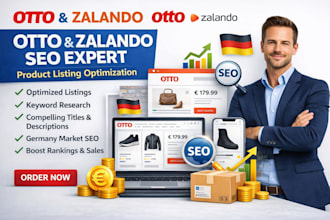 create and optimize otto and zalando product listing SEO and ranking for germany
