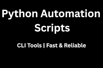create python scripts for automation or command line tools