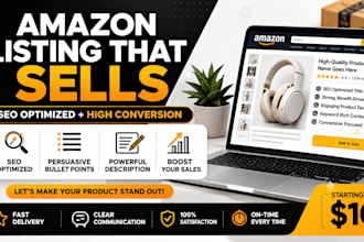 write high converting SEO amazon product listing