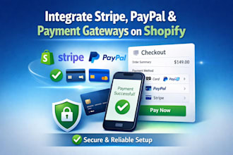 integrate stripe, paypal and payment gateways on shopify store