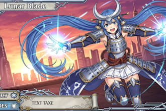 design custom tcg trading card game cards, card art