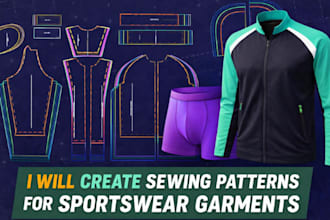create sewing patterns for sportswear garments