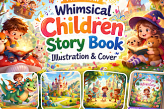 draw children book illustration, storybook and kids book art