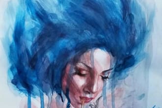 draw a realistic or stylized portrait illustration