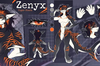 furry reference sheet furry art furry ref sheet fursona for fursuit character