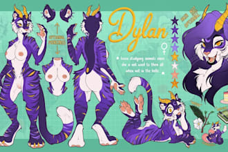 furry reference sheet furry art furry ref sheet fursona for fursuit character