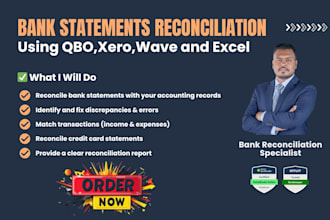 do bank statement reconciliation using qbo xero wave excel