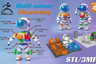color your 3d model convert stl to 3mf convert 2d to 3d model split parts