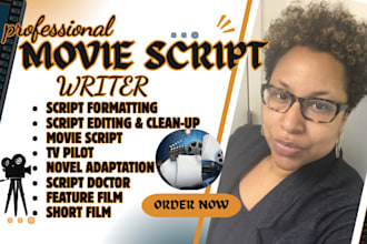 write movie script, screenplay, film script writing