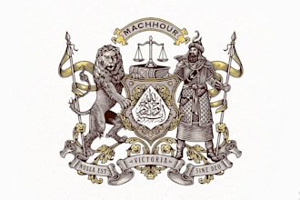 design a professional crest logo for your brand