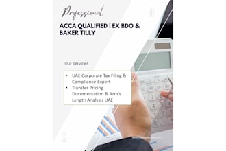do calculation of uae vat, corporate tax return and transfer pricing expert