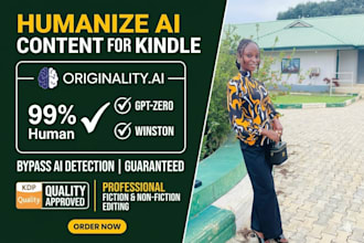humanize ai content for kindle rewrite chatgpt KDP book editing ai detector