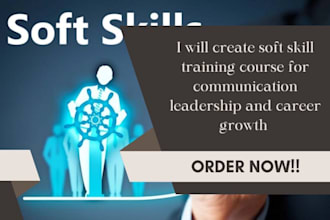 create soft skill training course for communication leadership and career growth