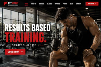 design gym fitness personal trainer sports and workout website