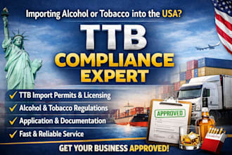 handle ttb import permit, tobacco licensing, alchol  registration and compliance