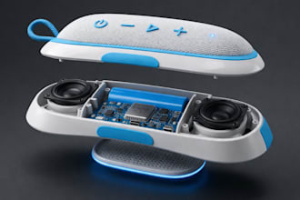 create 3d gadget design tech hardware product rendering visualization branding