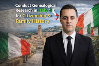conduct genealogical research in italy for citizenship and family history