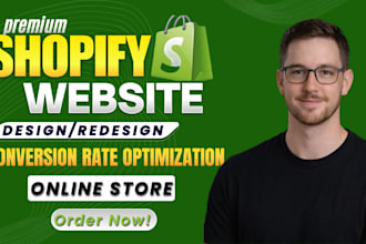 design shopify ecommerce website development for shopify cro report, bug fixing
