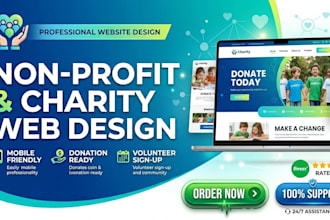 design charity donation nonprofit website