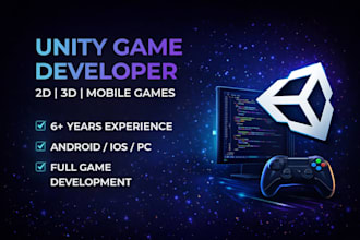 unity 2d,3d game developer , game UI design