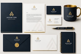 brand kit, brand identity and business branding kit logo design