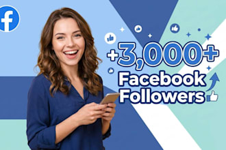get 3000 facebook followers with non drop lifetime guarantee