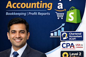 do amazon and shopify bookkeeping with financial reports as chartered accountant