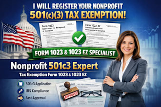 register your nonprofit 501c3 tax exemption form 1023 or 1023 ez