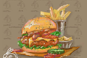 draw you food drawing in my style