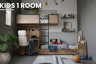 design a shared kids room with smart space saving ideas