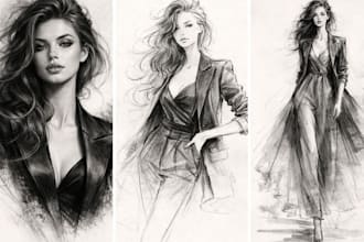 sketch handmade  realistic charcoal pencil drawing sketch