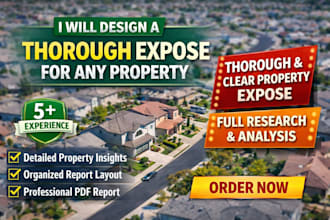 design an thorough expose for any property