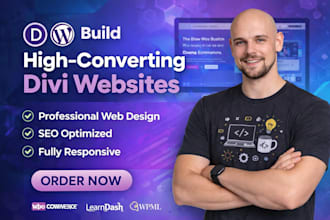 convert figma to wordpress, design responsive website using divi, elementor pro