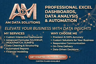 create excel dashboards and reports for your business