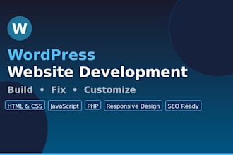 design and develop a responsive wordpress website with custom design