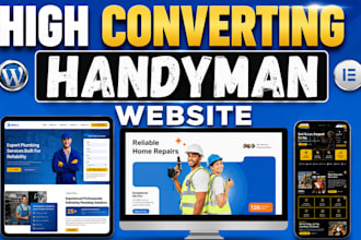 design handyman plumbing hvac cleaning electrician business website