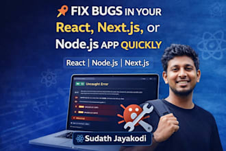 fix bugs in your react or node app