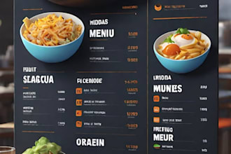 create modern restaurant menu design