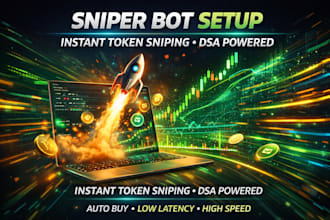 develop crypto sniper bot, memecoin bot, dex trading bot and arbitrage bot