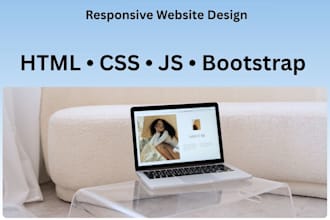 create responsive website using HTML,CSS,javascript,react