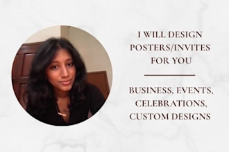 design custom posters, invitations and creative materials