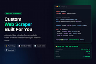 build a custom python web scraper