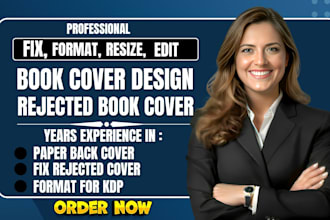 fix, edit, modify, redesign, resize rejected book cover for kdp, ingram spark