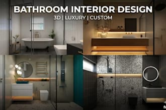 design modern bathroom  toilet 3d renders