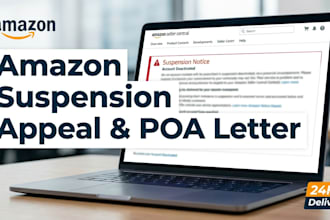 write a professional amazon suspension appeal and plan of action letter